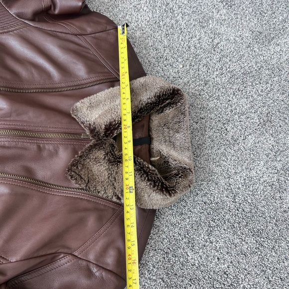 Wilson’s Leather Chocolate Brown Leather Buttery Soft Zip Up Jacket Women’s XL - Picture 8 of 15
